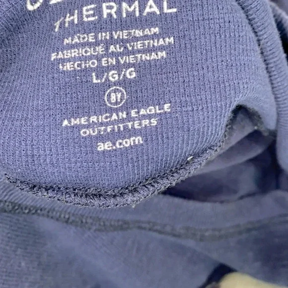 AEO blue men’s thermal size large - Picture 5 of 6